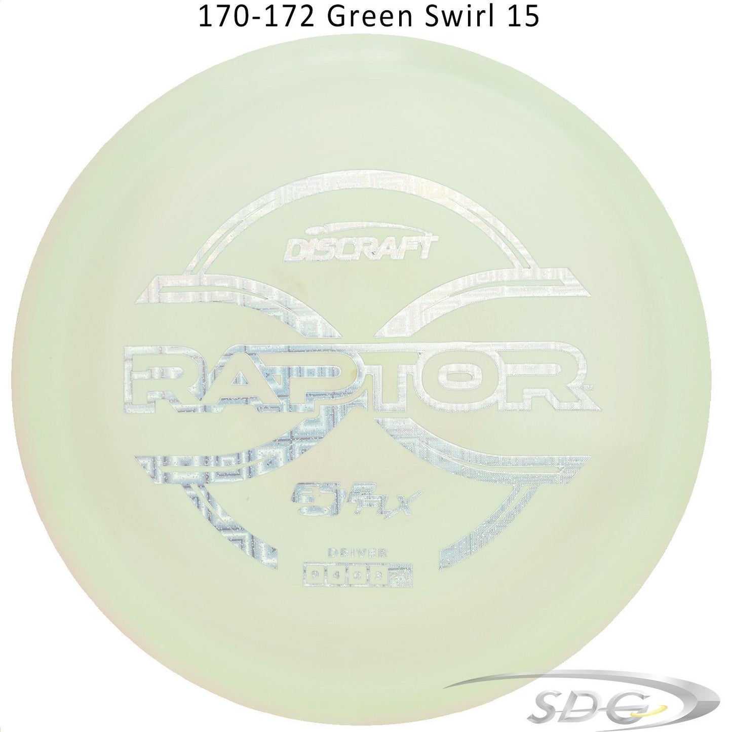 discraft-esp-flx-raptor-disc-golf-distance-driver 170-172 Green Swirl 15