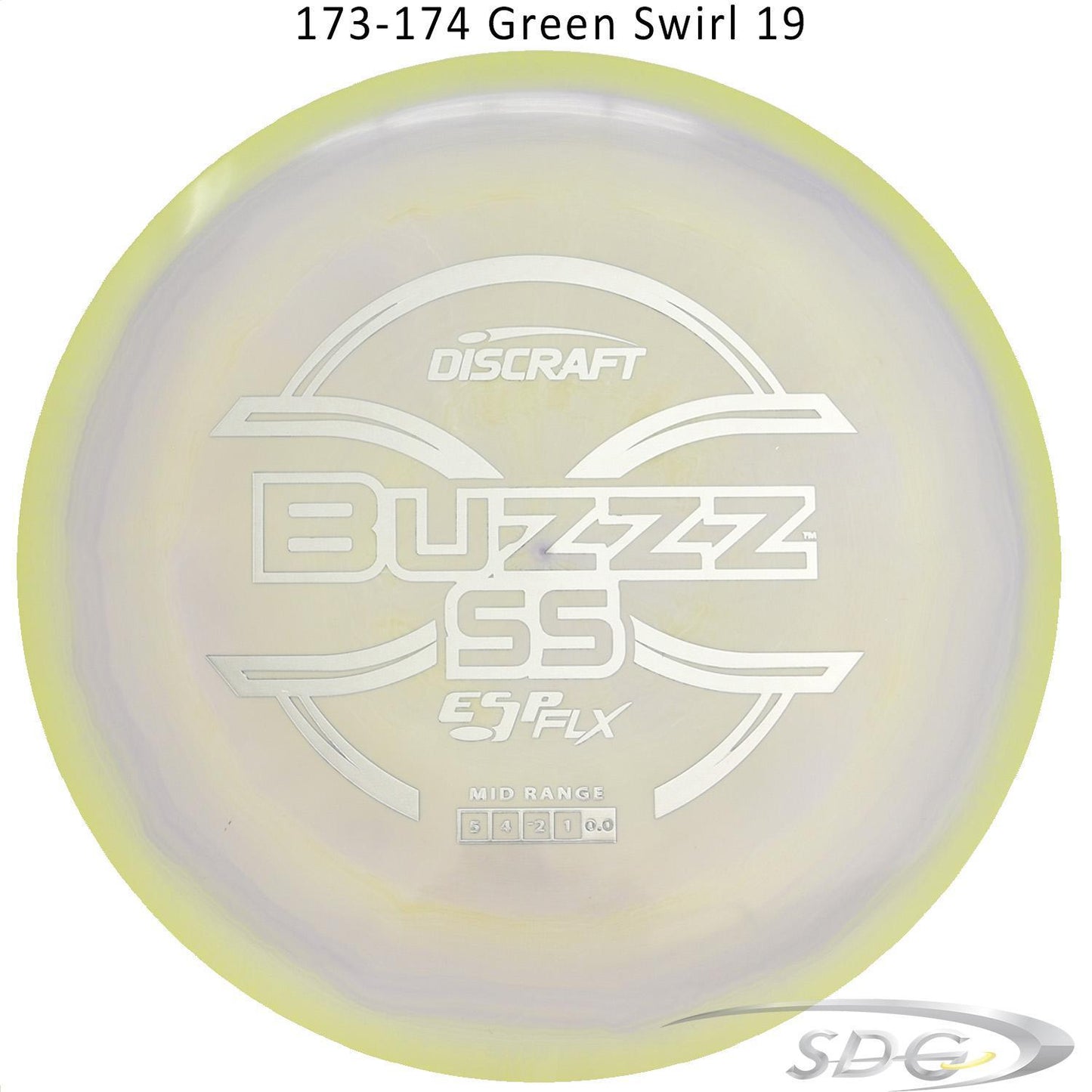 discraft-esp-flx-buzzz-ss-disc-golf-mid-range 173-174 Green Swirl 19