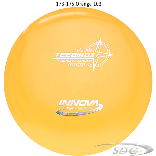 innova-star-teebird3-disc-golf-fairway-driver 173-175 Orange 103 