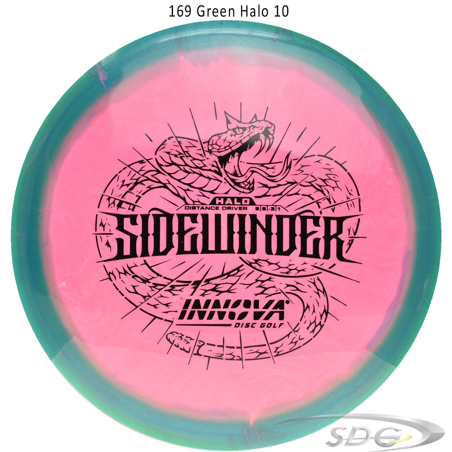 innova-halo-star-sidewinder-disc-golf-distance-driver 169 Green Halo 10 