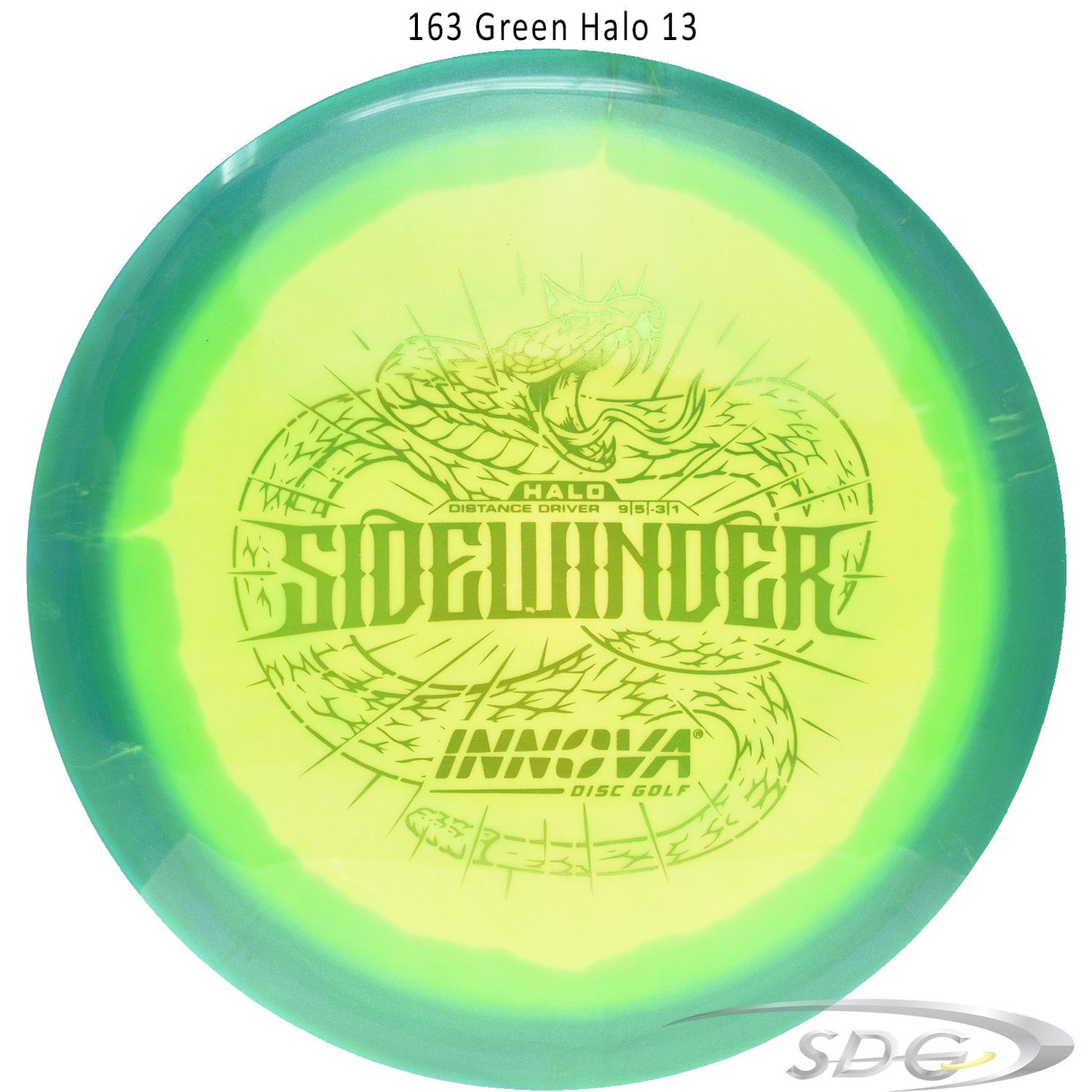innova-halo-star-sidewinder-disc-golf-distance-driver 163 Green Halo 13 