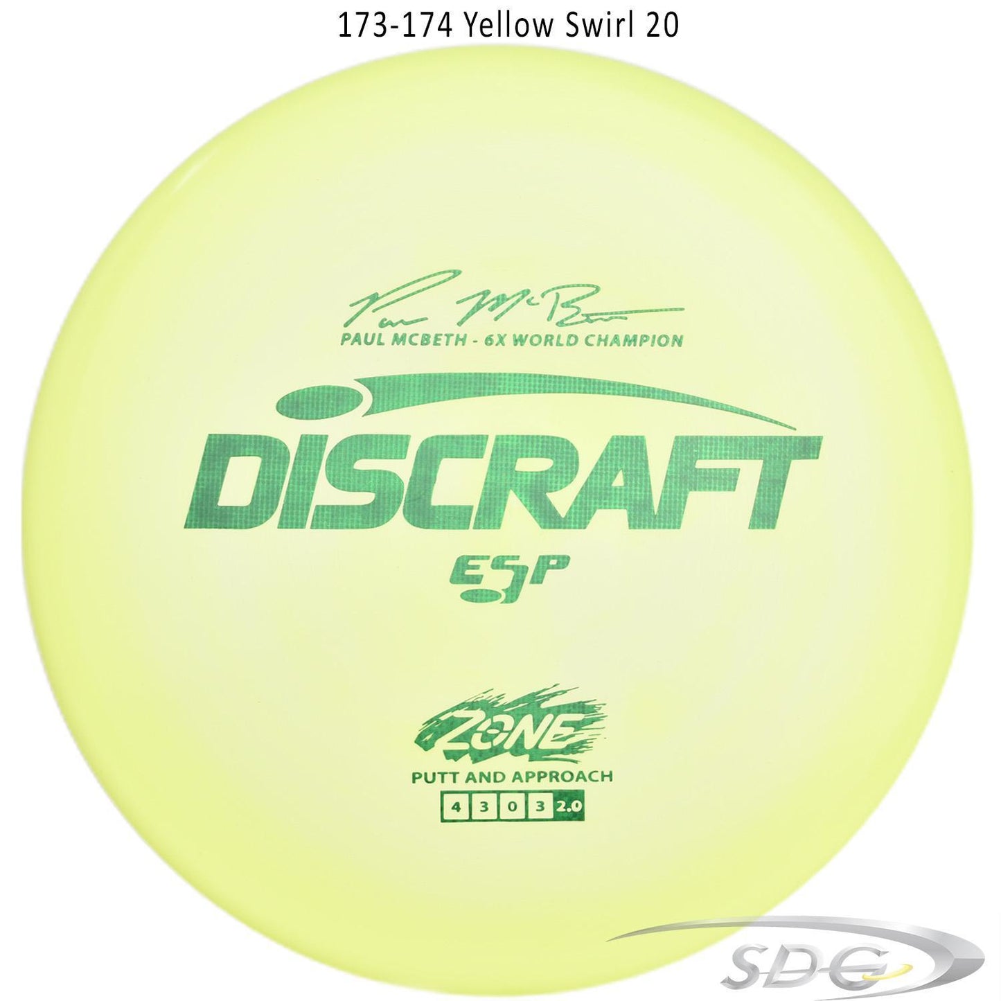 discraft-esp-zone-6x-paul-mcbeth-signature-series-disc-golf-putter 173-174 Yellow Swirl 20
