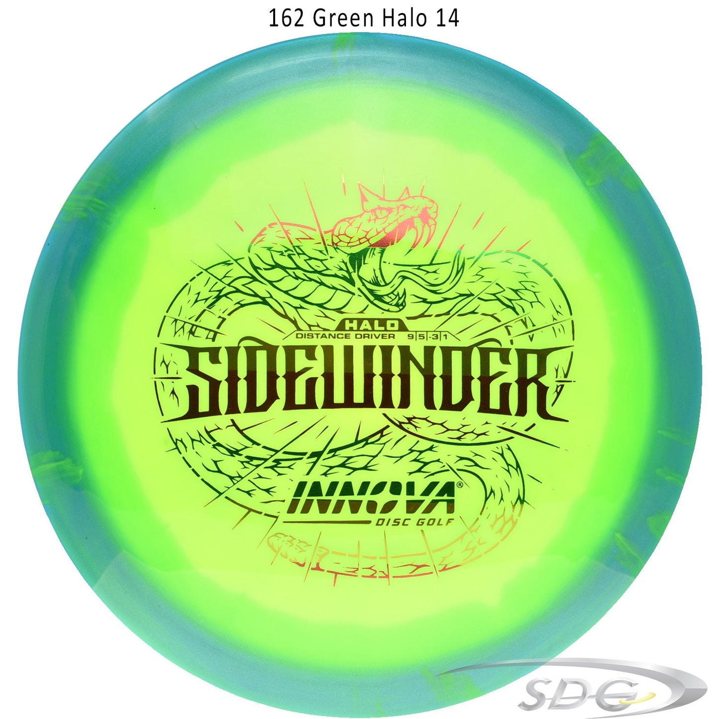 innova-halo-star-sidewinder-disc-golf-distance-driver 162 Green Halo 14 
