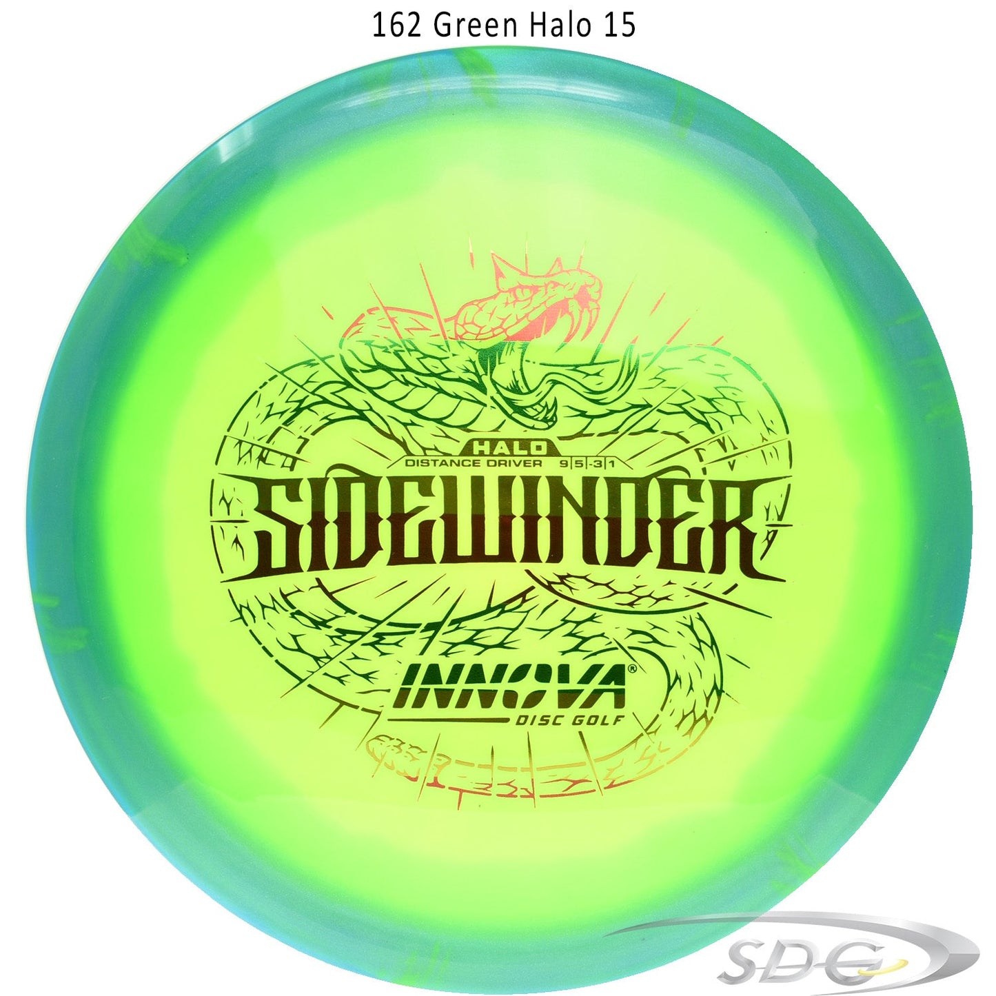 innova-halo-star-sidewinder-disc-golf-distance-driver 162 Green Halo 15 