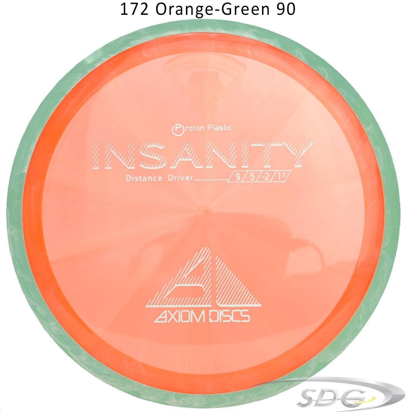 axiom-proton-insanity-disc-golf-distance-driver 172 Orange-Green 90