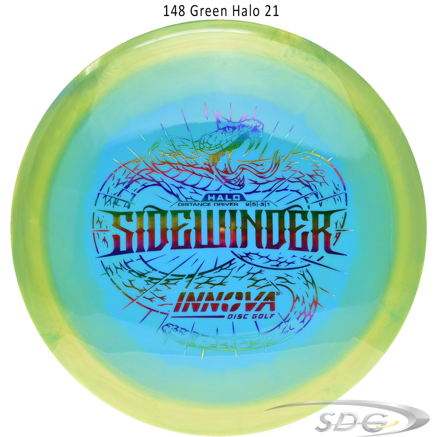 innova-halo-star-sidewinder-disc-golf-distance-driver 148 Green Halo 21 