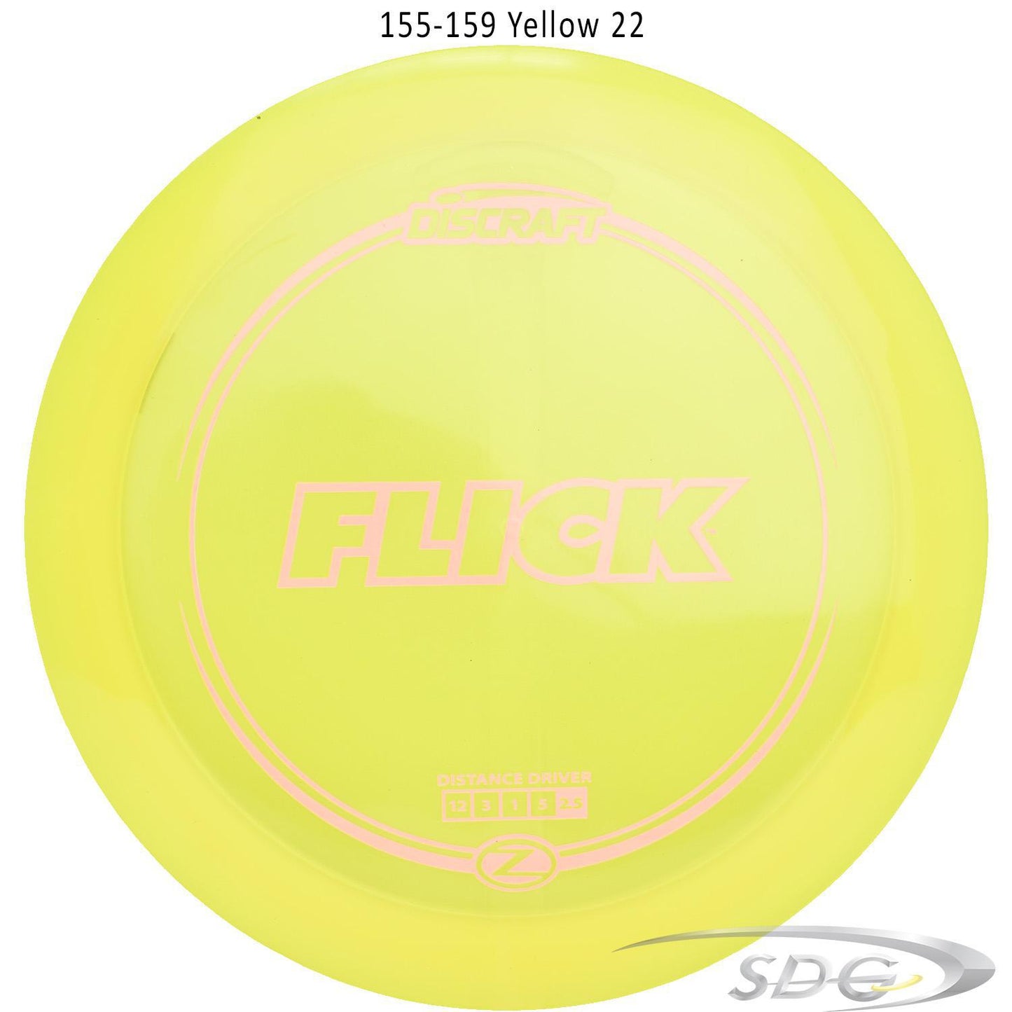 discraft-z-line-flick-disc-golf-distance-driver 155-159 Yellow 22