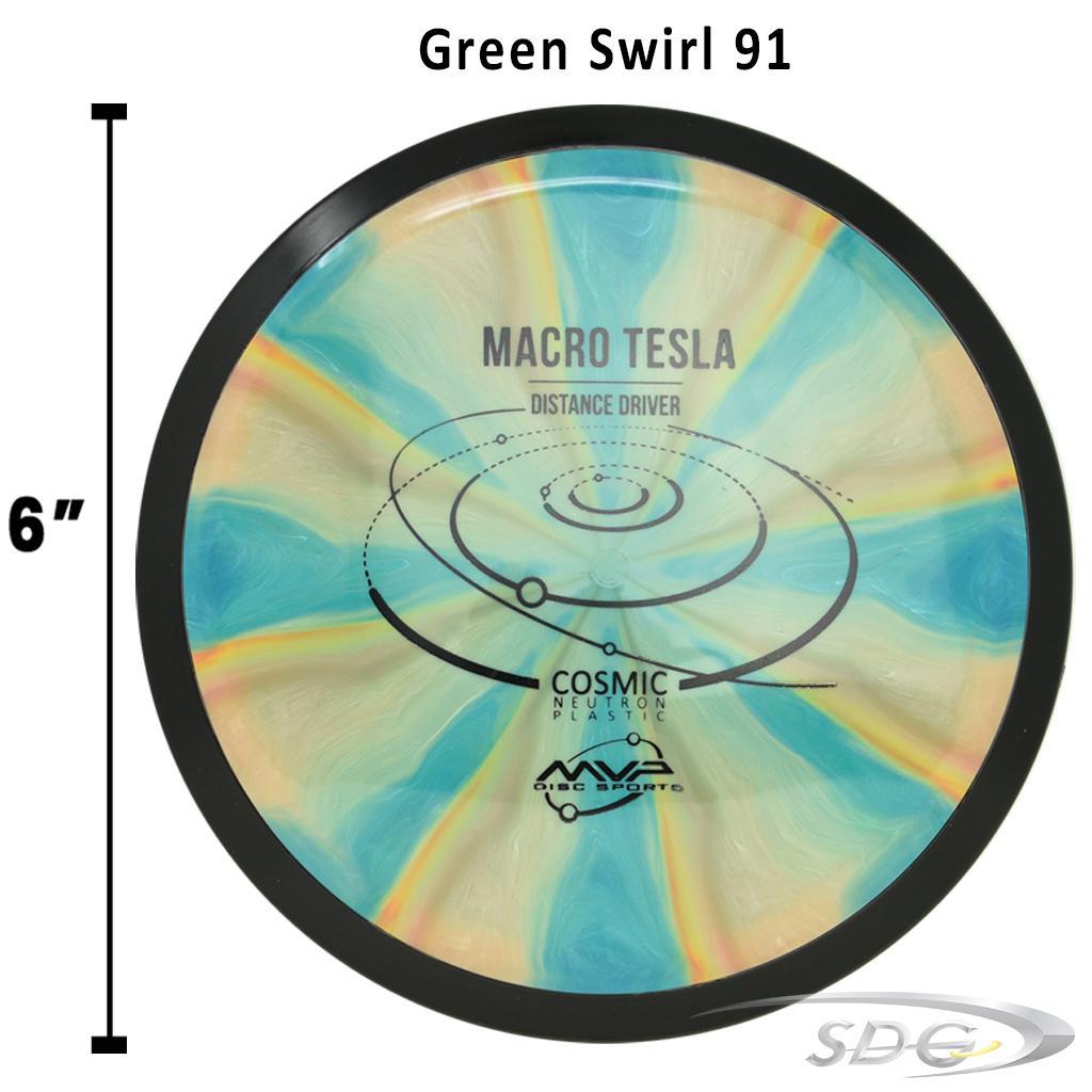 mvp-cosmic-neutron-tesla-macro-disc-golf-mini-marker Green Swirl 91 