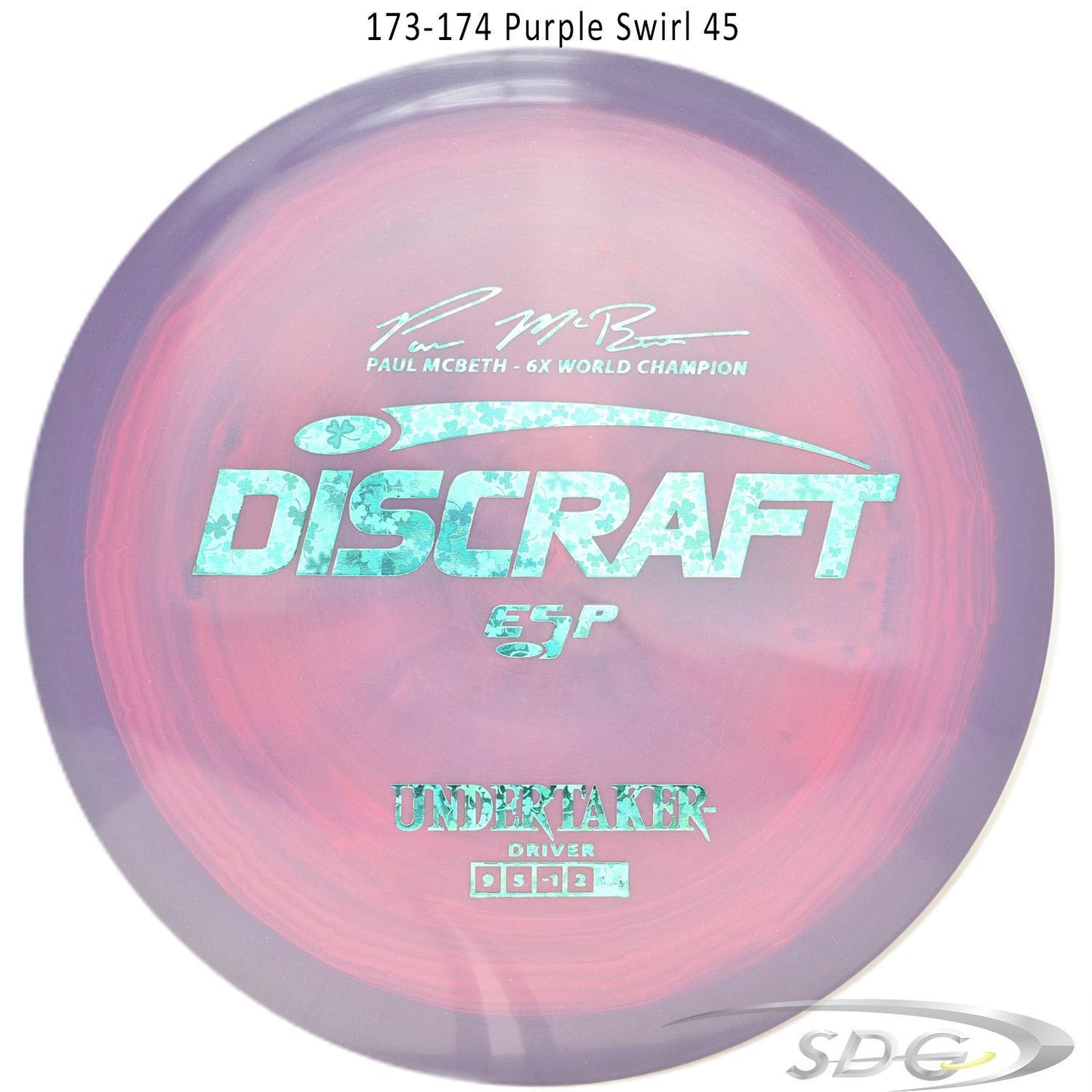 discraft-esp-undertaker-6x-paul-mcbeth-signature-series-disc-golf-distance-driver 173-174 Purple 45