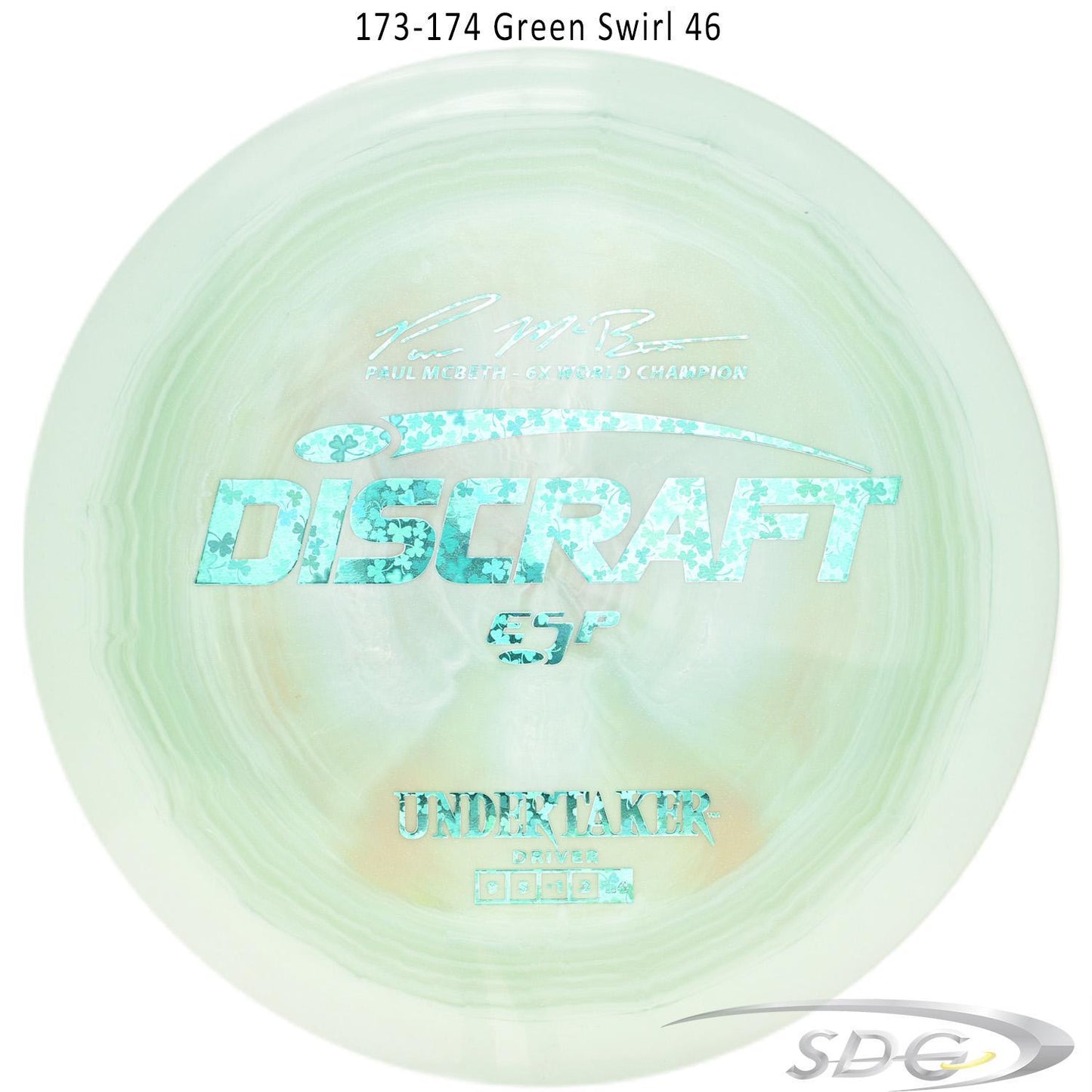discraft-esp-undertaker-6x-paul-mcbeth-signature-series-disc-golf-distance-driver 173-174 Green 46