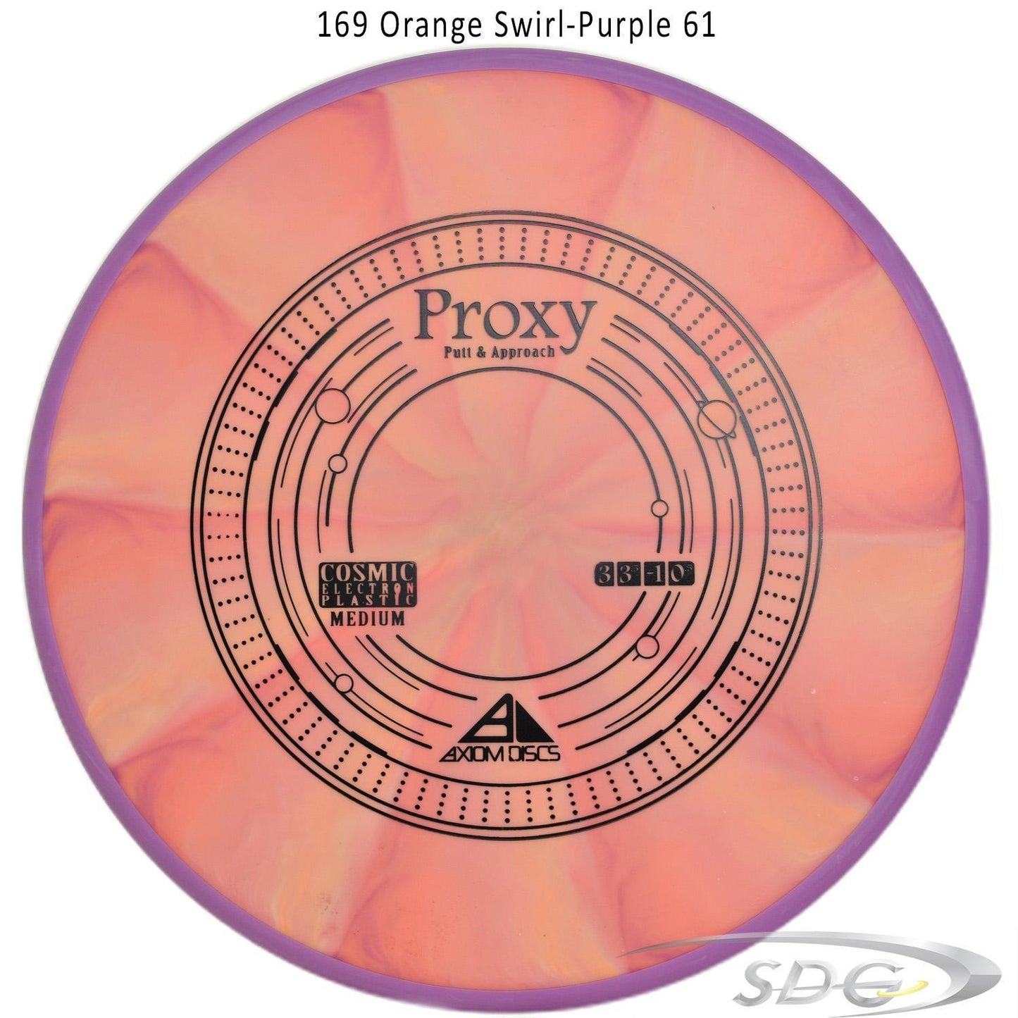axiom-cosmic-electron-proxy-medium-disc-golf-putt-approach 169 Orange Swirl-Purple 61