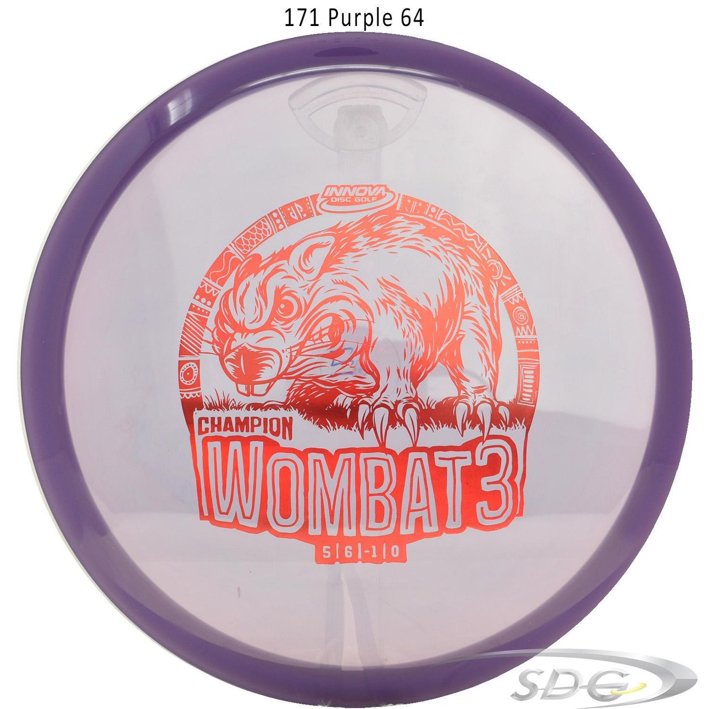 innova-champion-wombat3-disc-golf-mid-range 171 Purple 64 