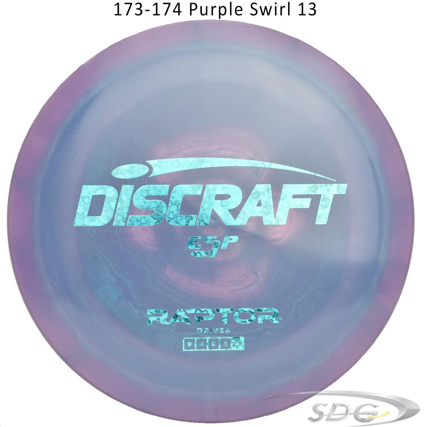 discraft-esp-raptor-disc-golf-distance-driver 173-174 Purple Swirl 13