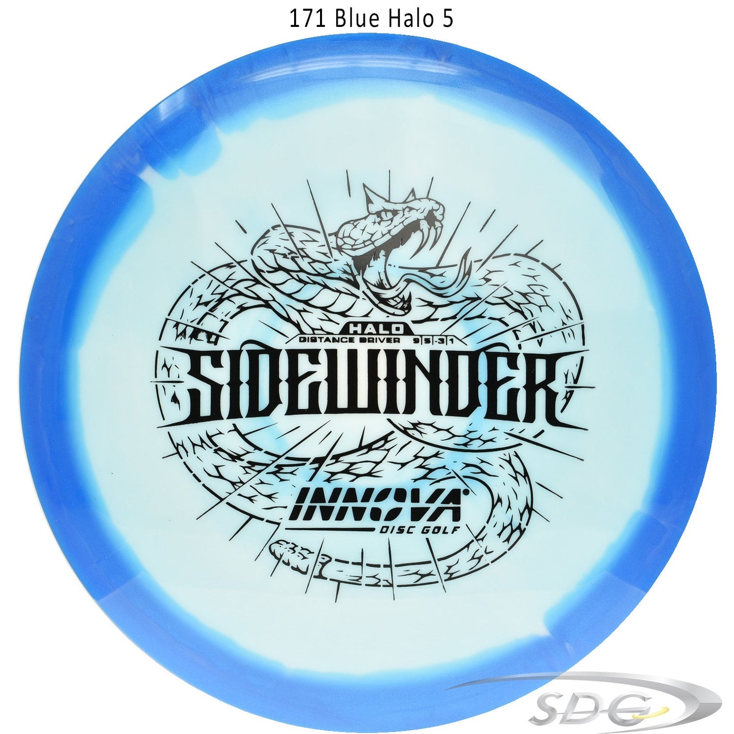 innova-halo-star-sidewinder-disc-golf-distance-driver 171 Blue Halo 5 