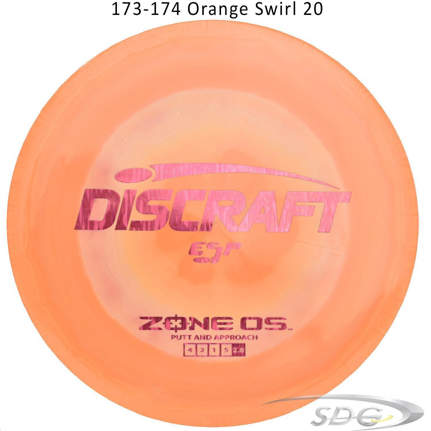 discraft-esp-zone-os-disc-golf-putter 173-174 Orange Swirl 20