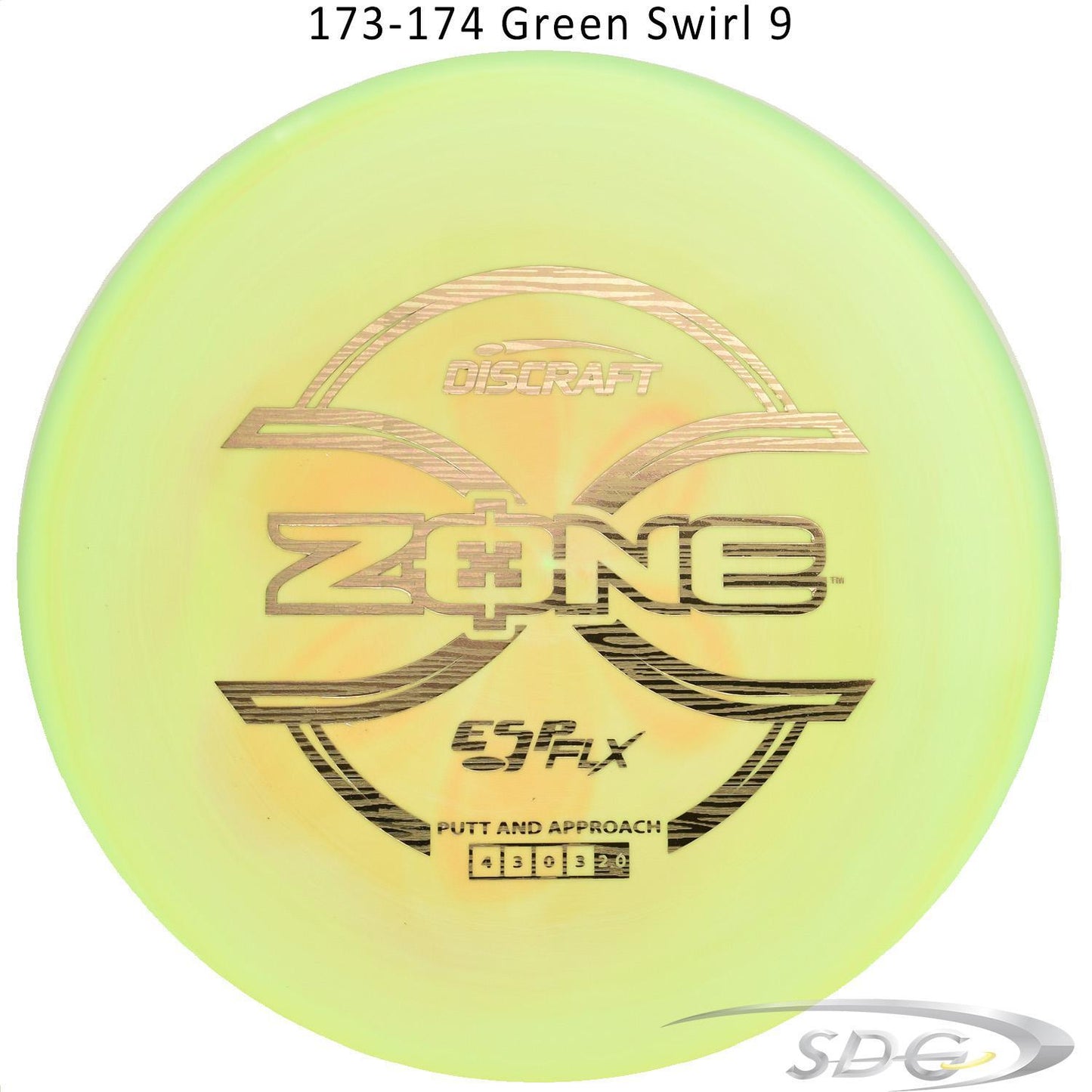 discraft-esp-flx-zone-disc-golf-putter 173-174 Green Swirl 9