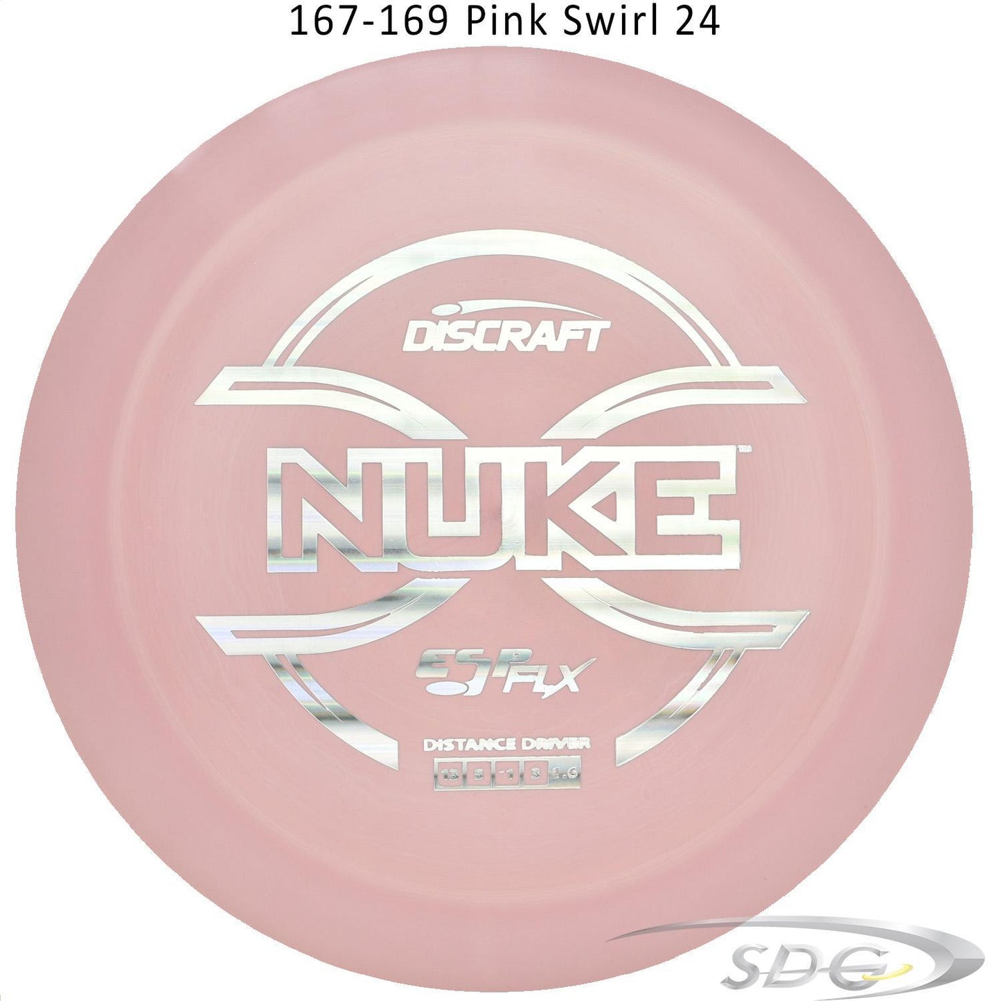 discraft-esp-flx-nuke-disc-golf-distance-driver 167-169 Pink Swirl 24