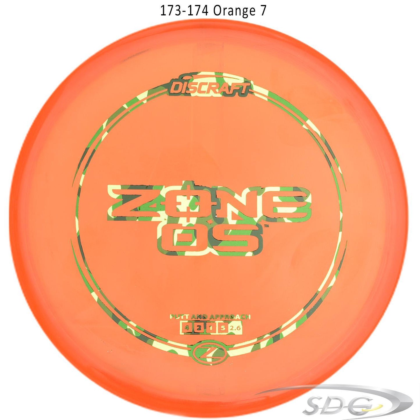 discraft-z-line-zone-os-disc-golf-putter 173-174 Orange 7