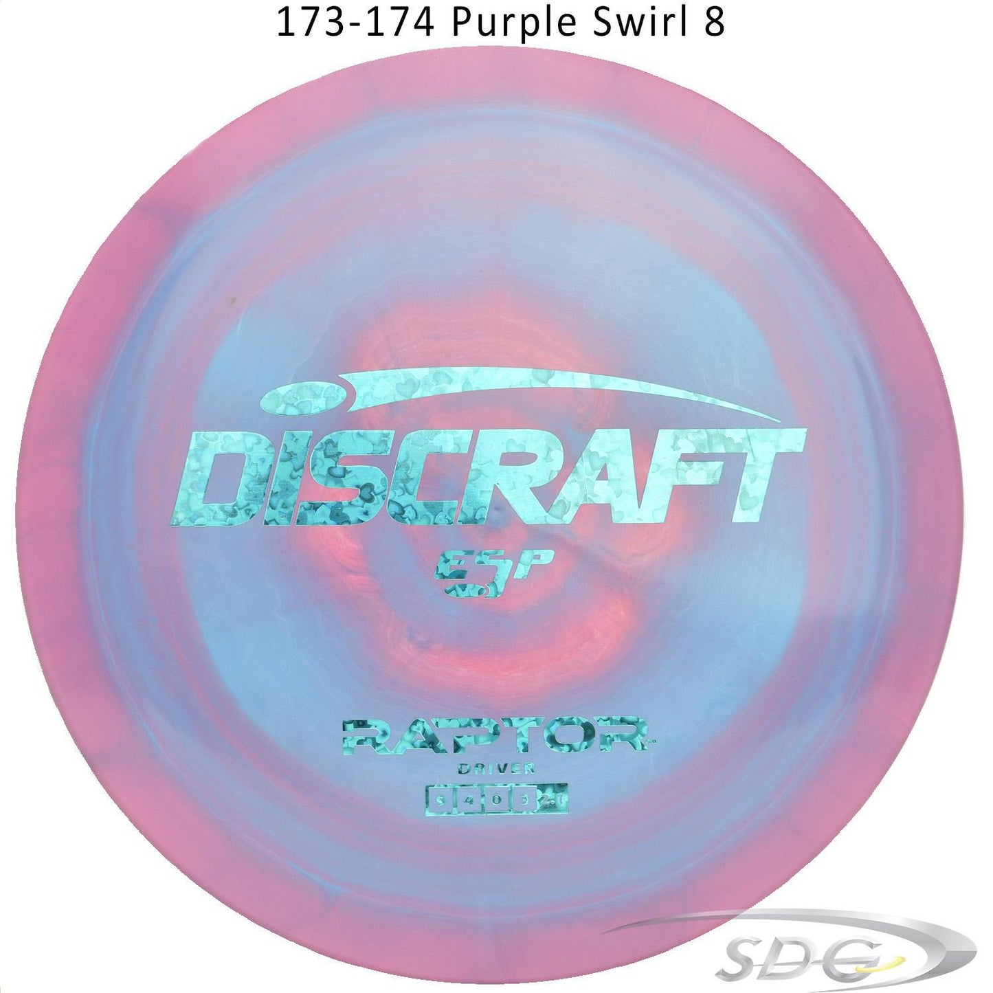 discraft-esp-raptor-disc-golf-distance-driver 173-174 Purple Swirl 8