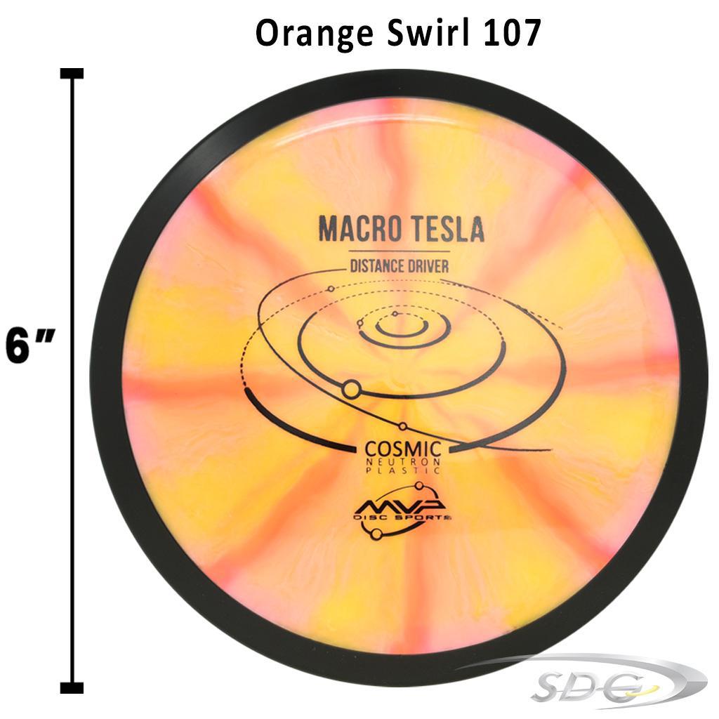 mvp-cosmic-neutron-tesla-macro-disc-golf-mini-marker Orange Swirl 107 