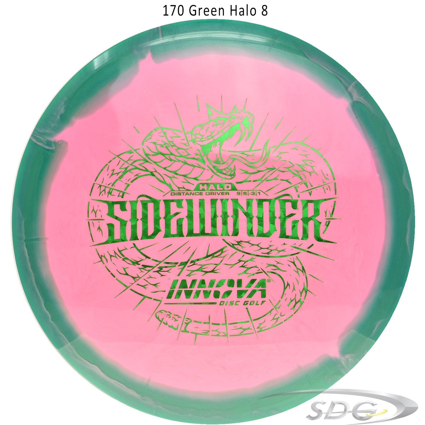 innova-halo-star-sidewinder-disc-golf-distance-driver 170 Green Halo 8 