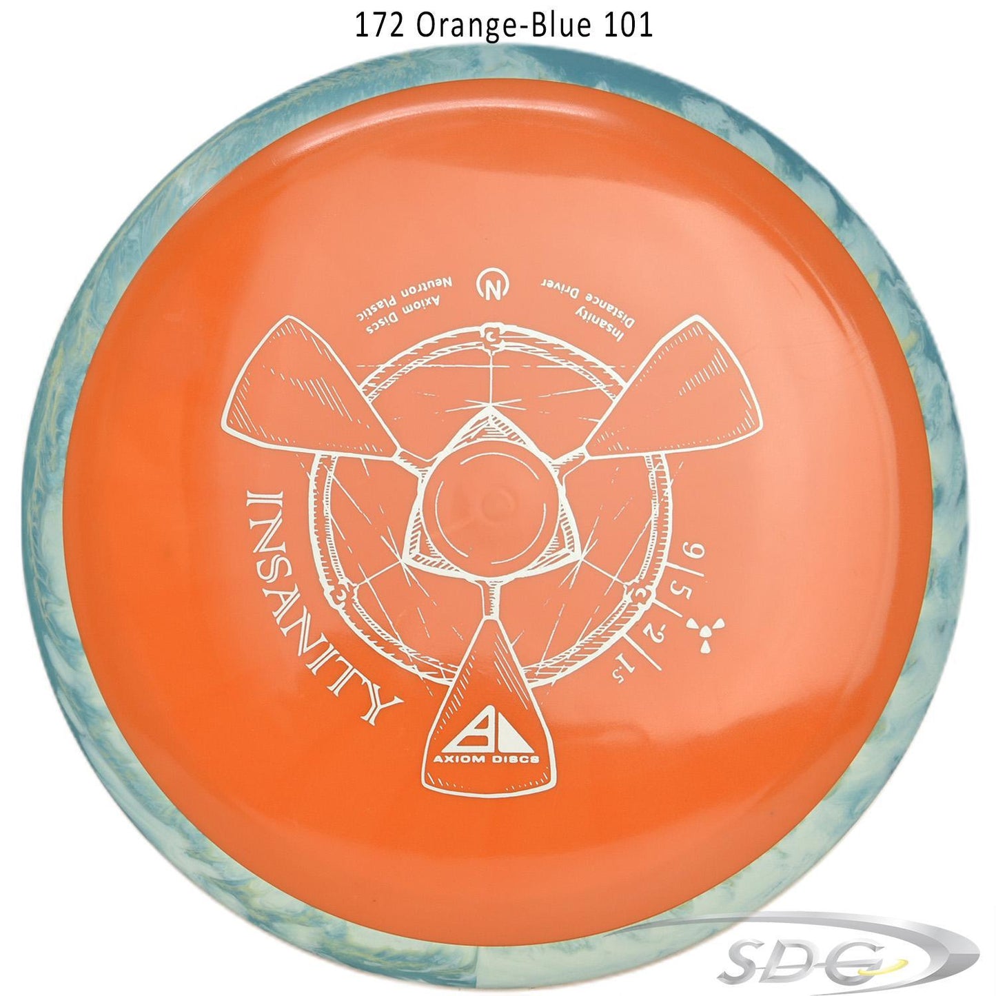 axiom-neutron-insanity-disc-golf-distance-driver 172 Orange-Blue 101
