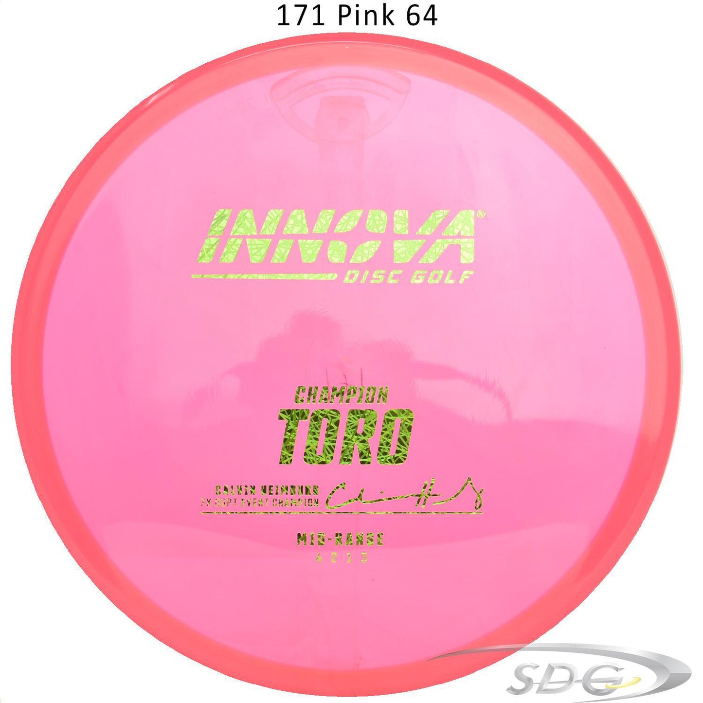 innova-champion-toro-calvin-heimburg-signature-disc-golf-mid-range 171 Pink 64 