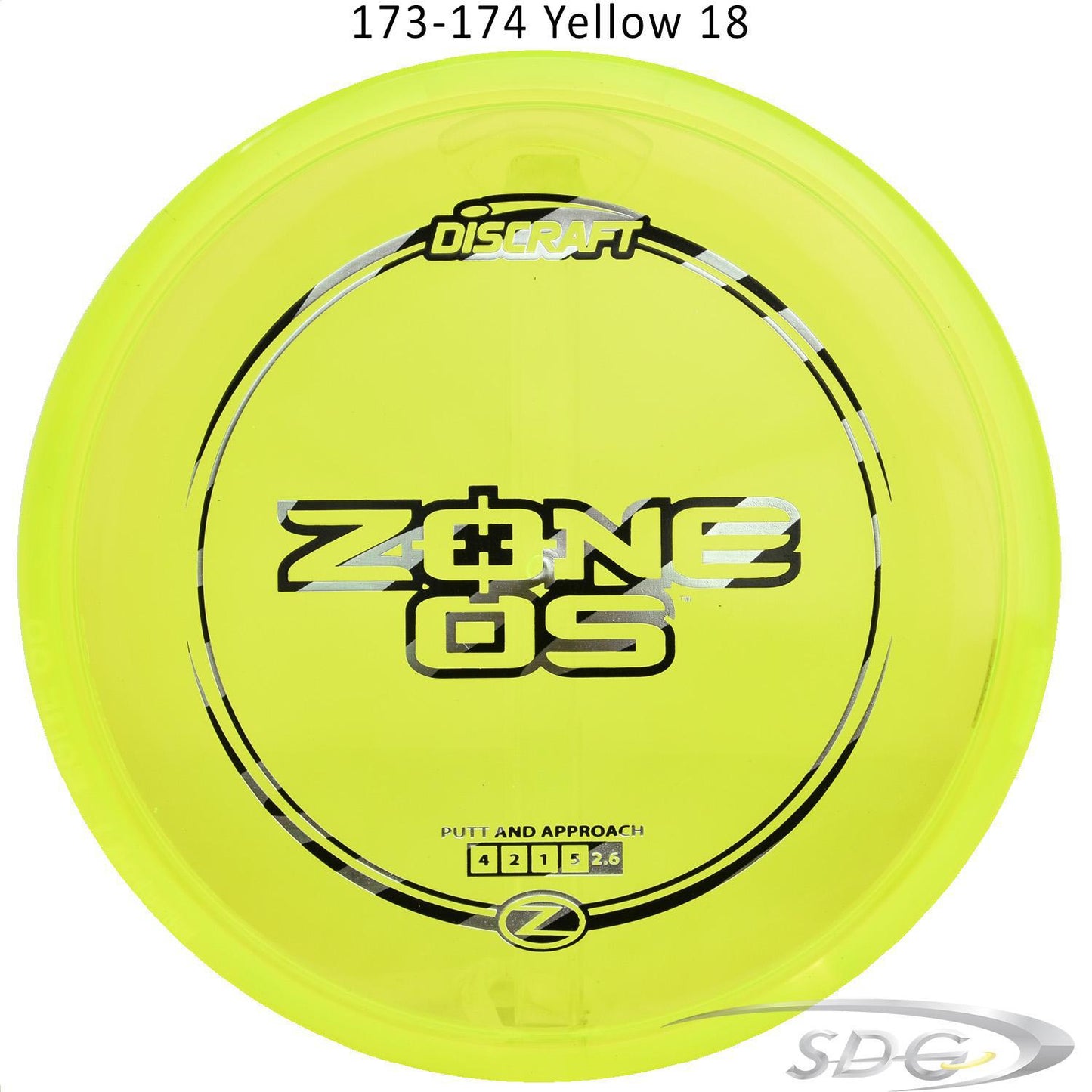 discraft-z-line-zone-os-disc-golf-putter 173-174 Yellow 18