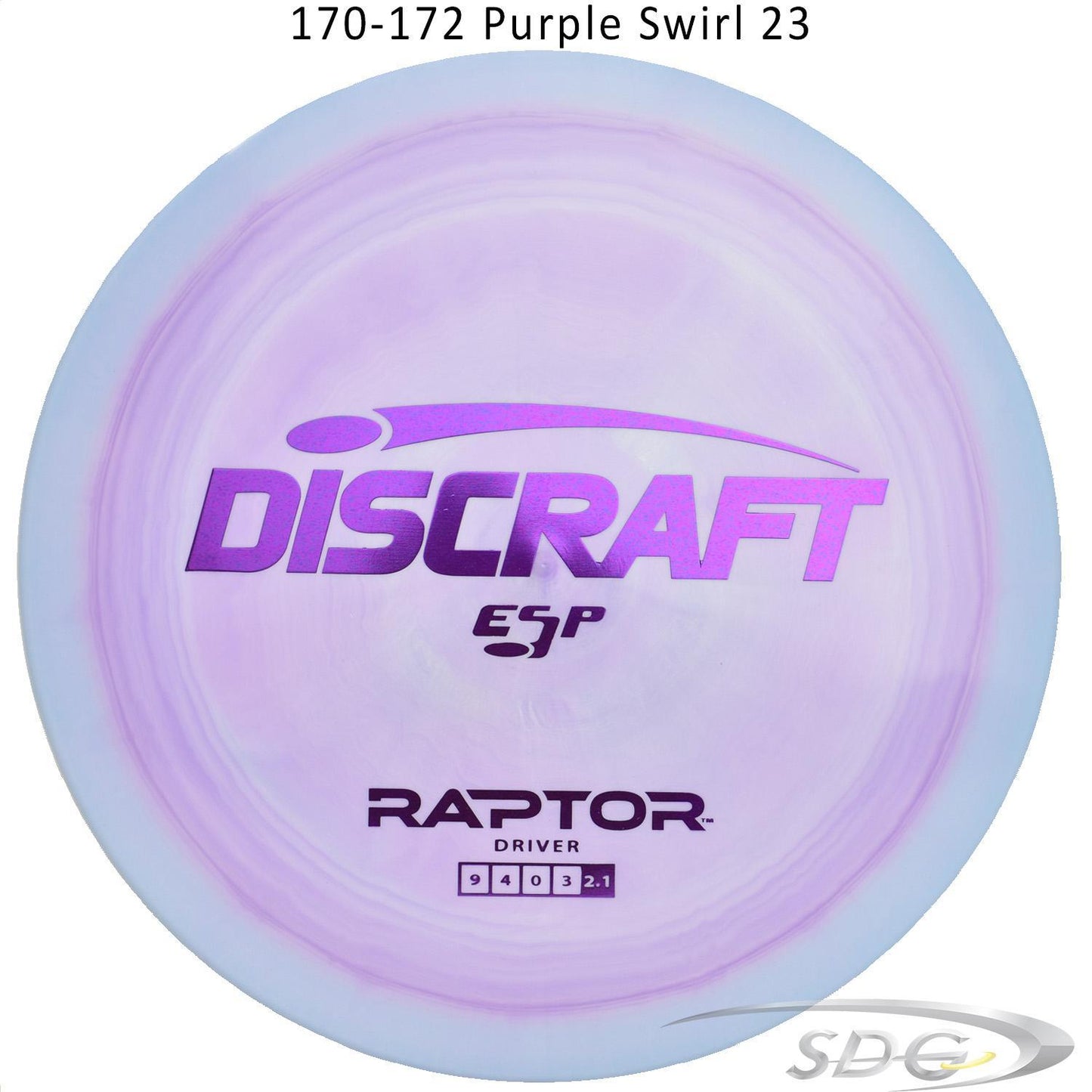 discraft-esp-raptor-disc-golf-distance-driver 170-172 Purple Swirl 23