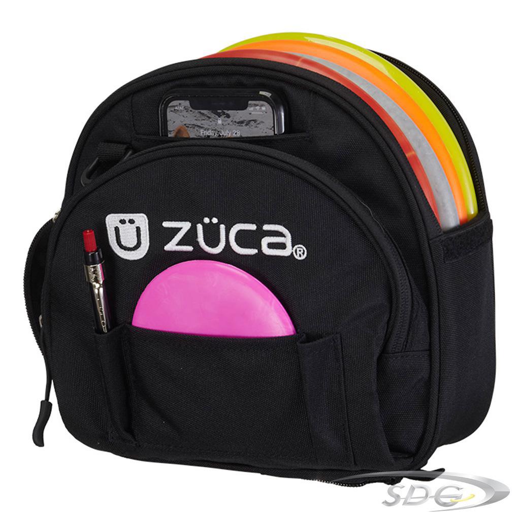 Close up of loaded Zuca Sling Putter Pouch 