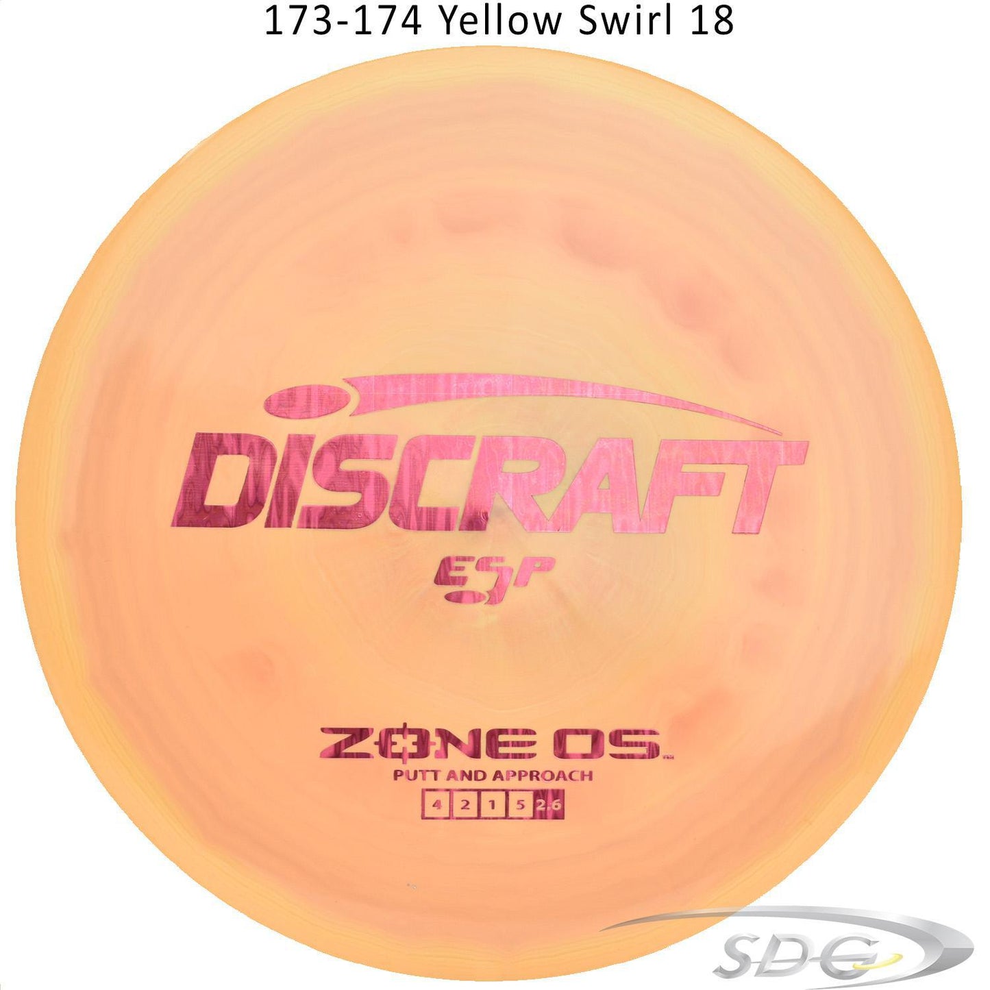 discraft-esp-zone-os-disc-golf-putter 173-174 Yellow Swirl 18