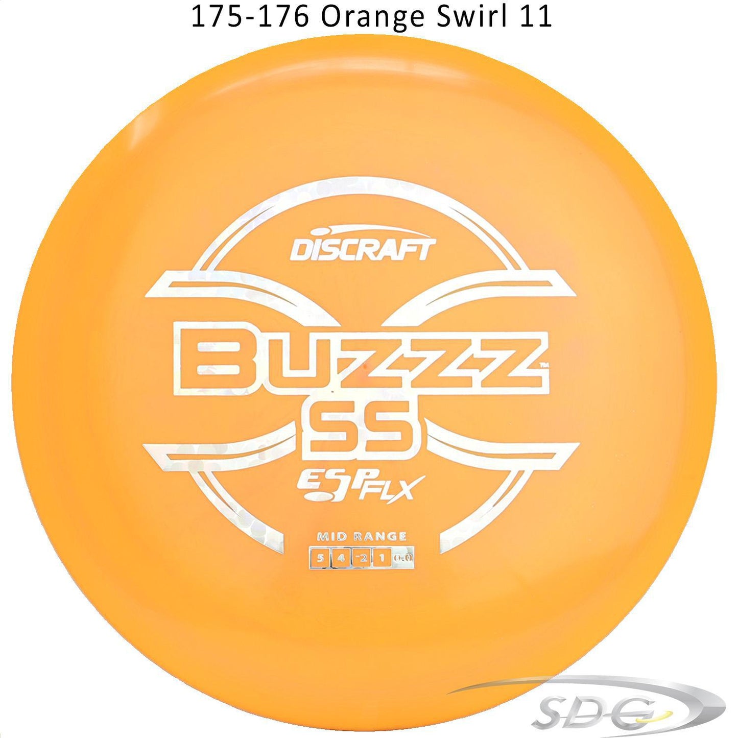 discraft-esp-flx-buzzz-ss-disc-golf-mid-range 175-176 Orange Swirl 11