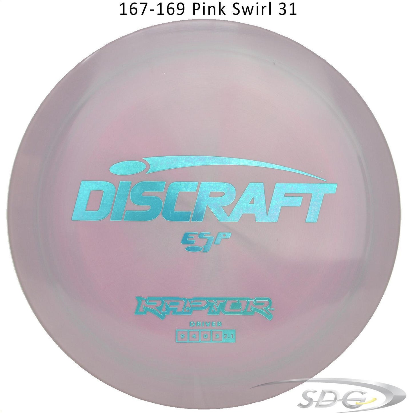 discraft-esp-raptor-disc-golf-distance-driver 167-169 Pink Swirl 31