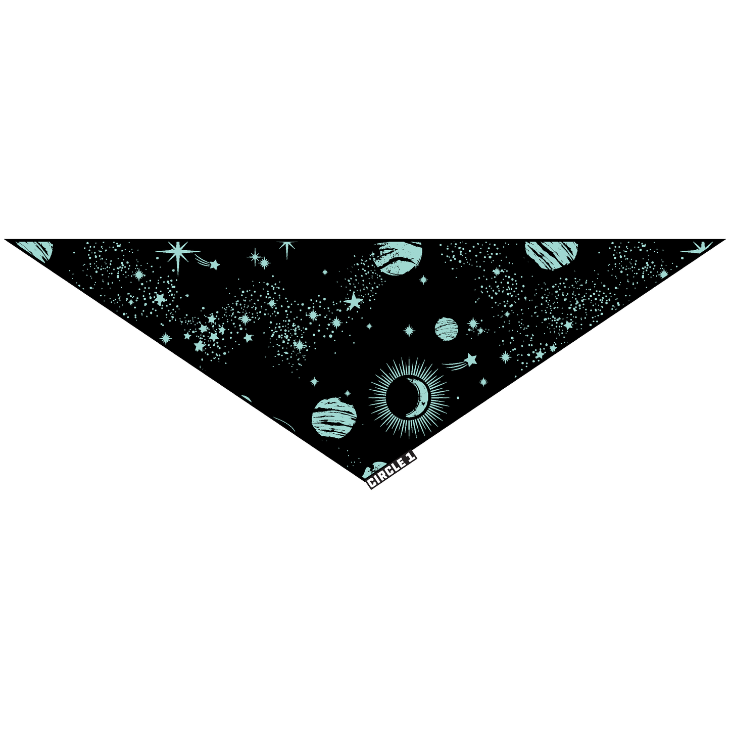 C1 Dog Bandana - Black Space