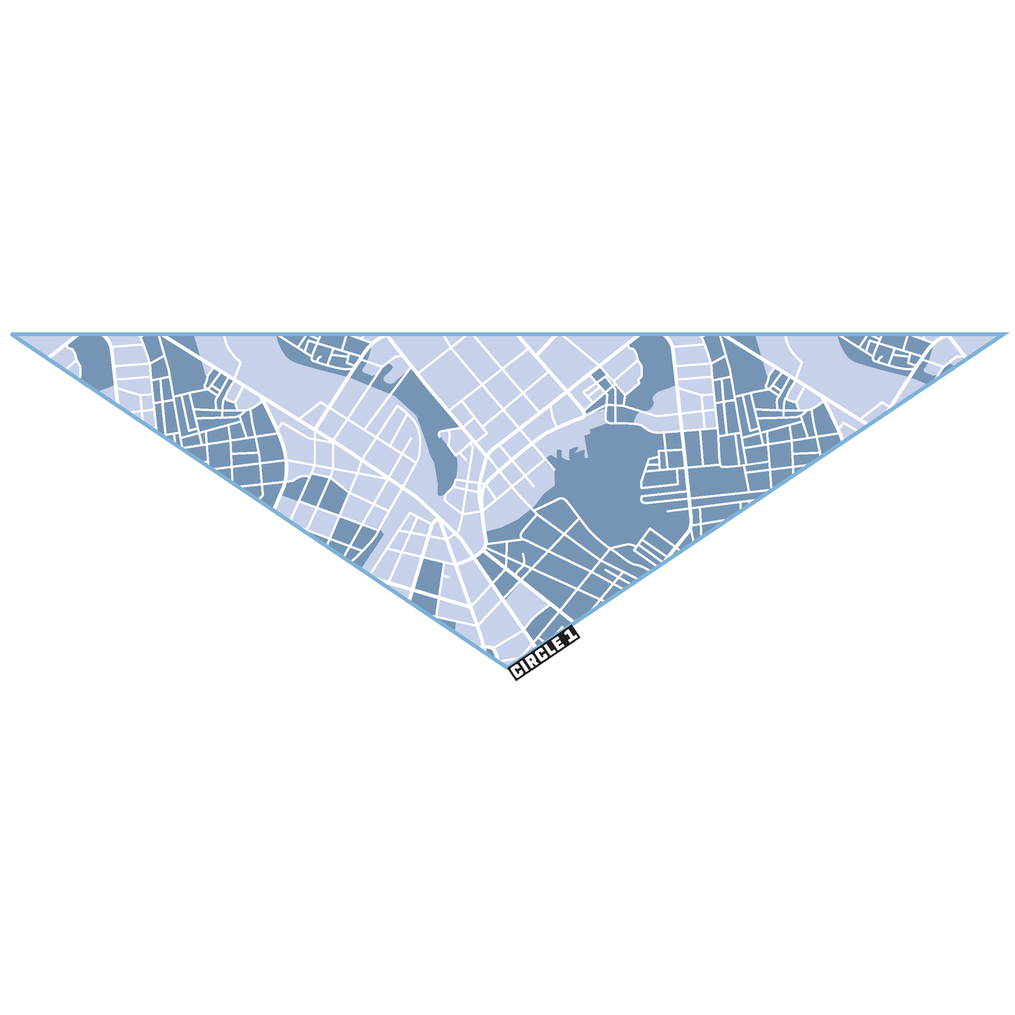 C1 Dog Bandana - Blue Grid