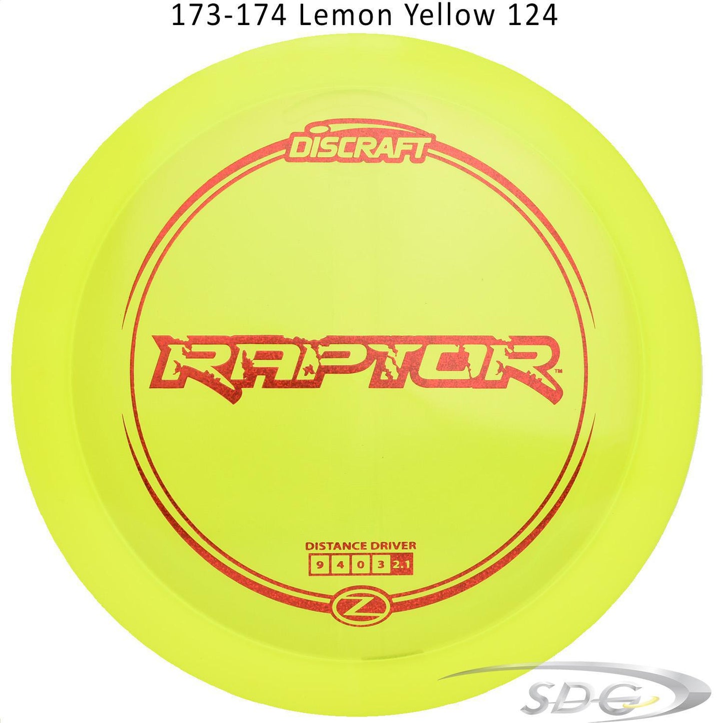 discraft-z-line-raptor-paige-pierce-signature-series-disc-golf-distance-driver 173-174 Lemon Yellow 124