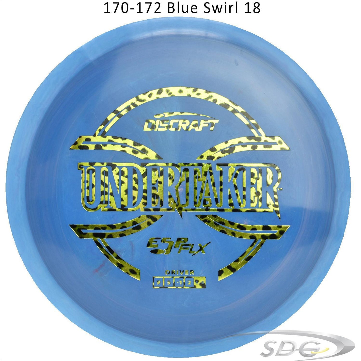 discraft-esp-flx-undertaker-disc-golf-distance-driver 170-172 Blue Swirl 18