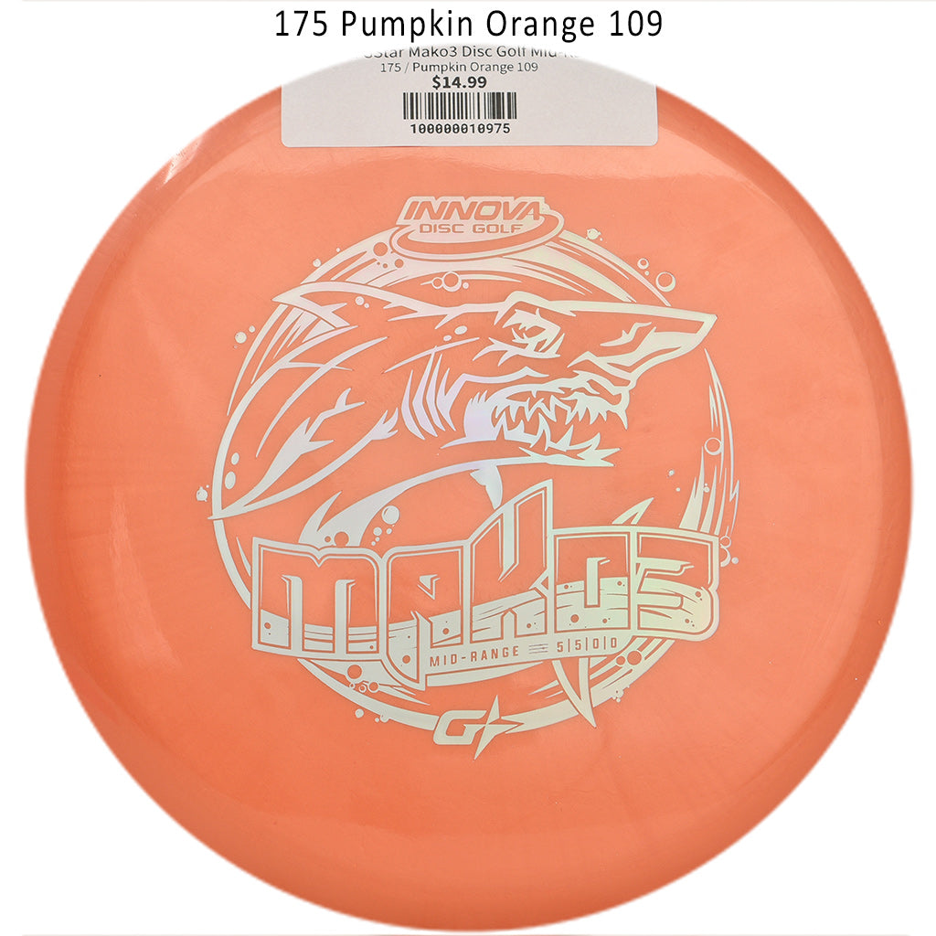 innova-gstar-mako3-disc-golf-mid-range 175 Pumpkin Orange 109 