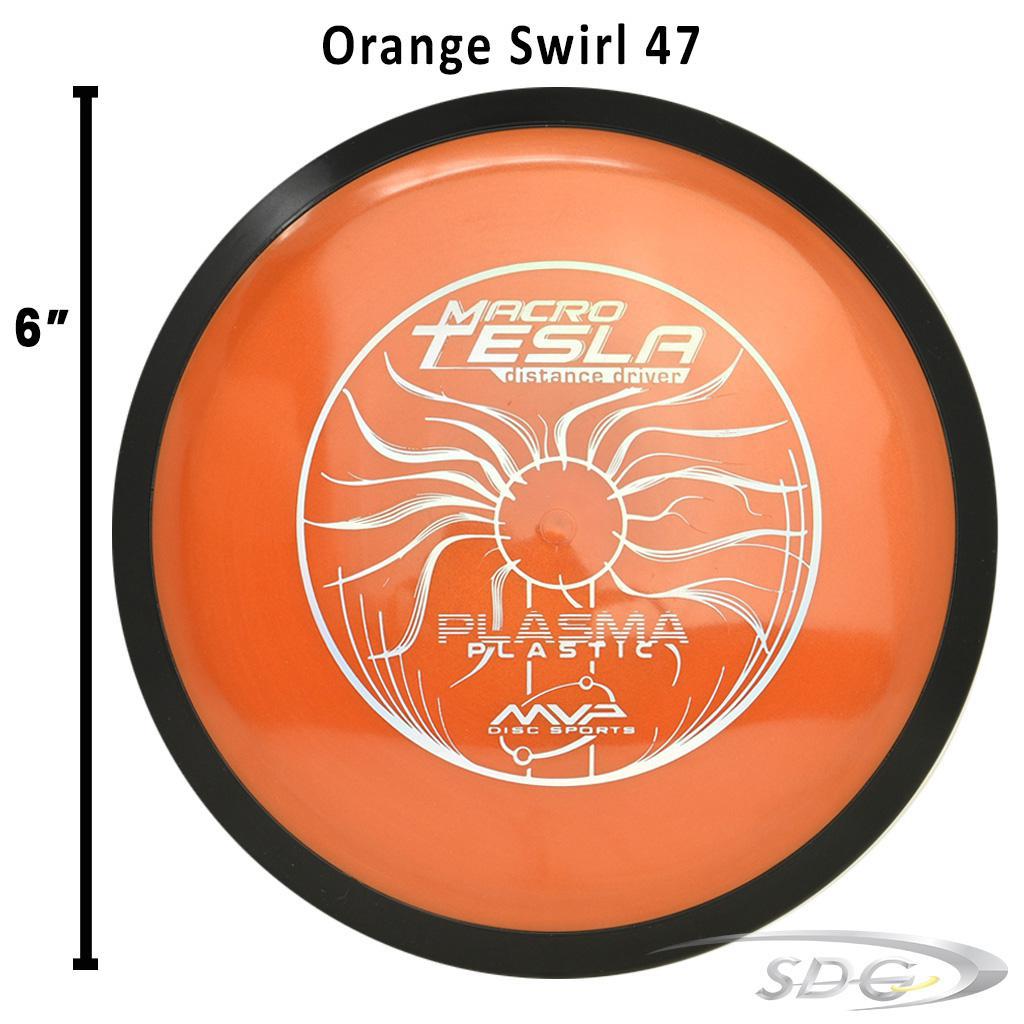 mvp-plasma-tesla-macro-disc-golf-mini-marker Orange Swirl 47 