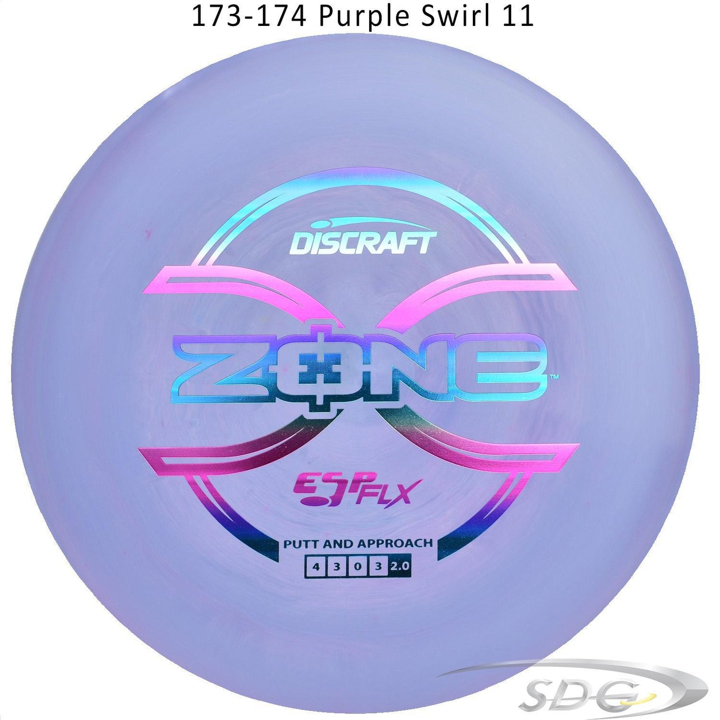discraft-esp-flx-zone-disc-golf-putter 173-174 Purple Swirl 11