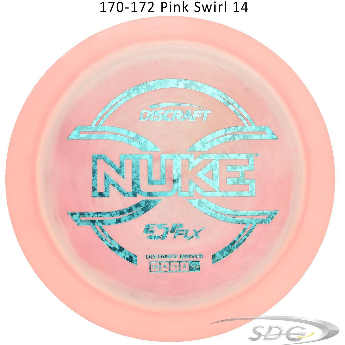discraft-esp-flx-nuke-disc-golf-distance-driver 170-172 Pink Swirl 14