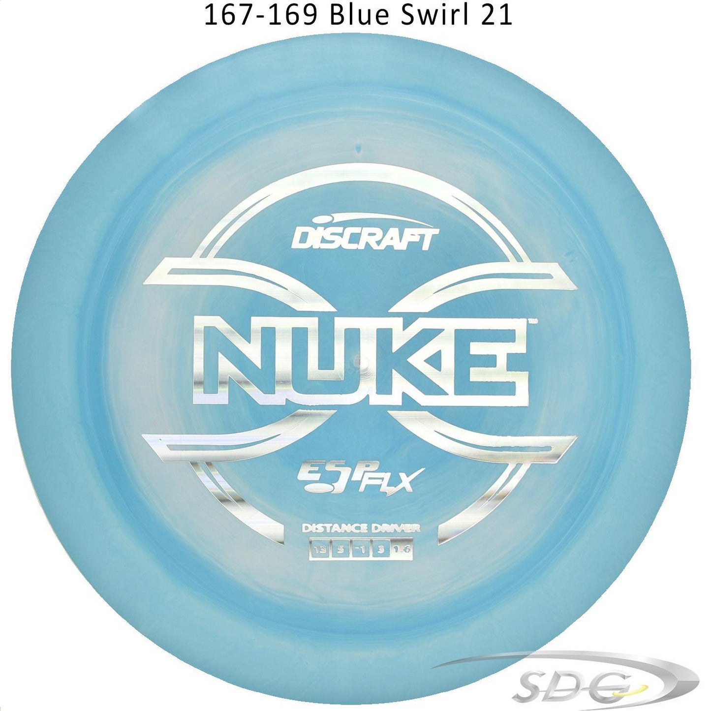 discraft-esp-flx-nuke-disc-golf-distance-driver 167-169 Blue Swirl 21
