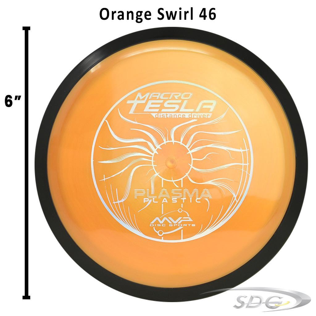 mvp-plasma-tesla-macro-disc-golf-mini-marker Orange Swirl 46 