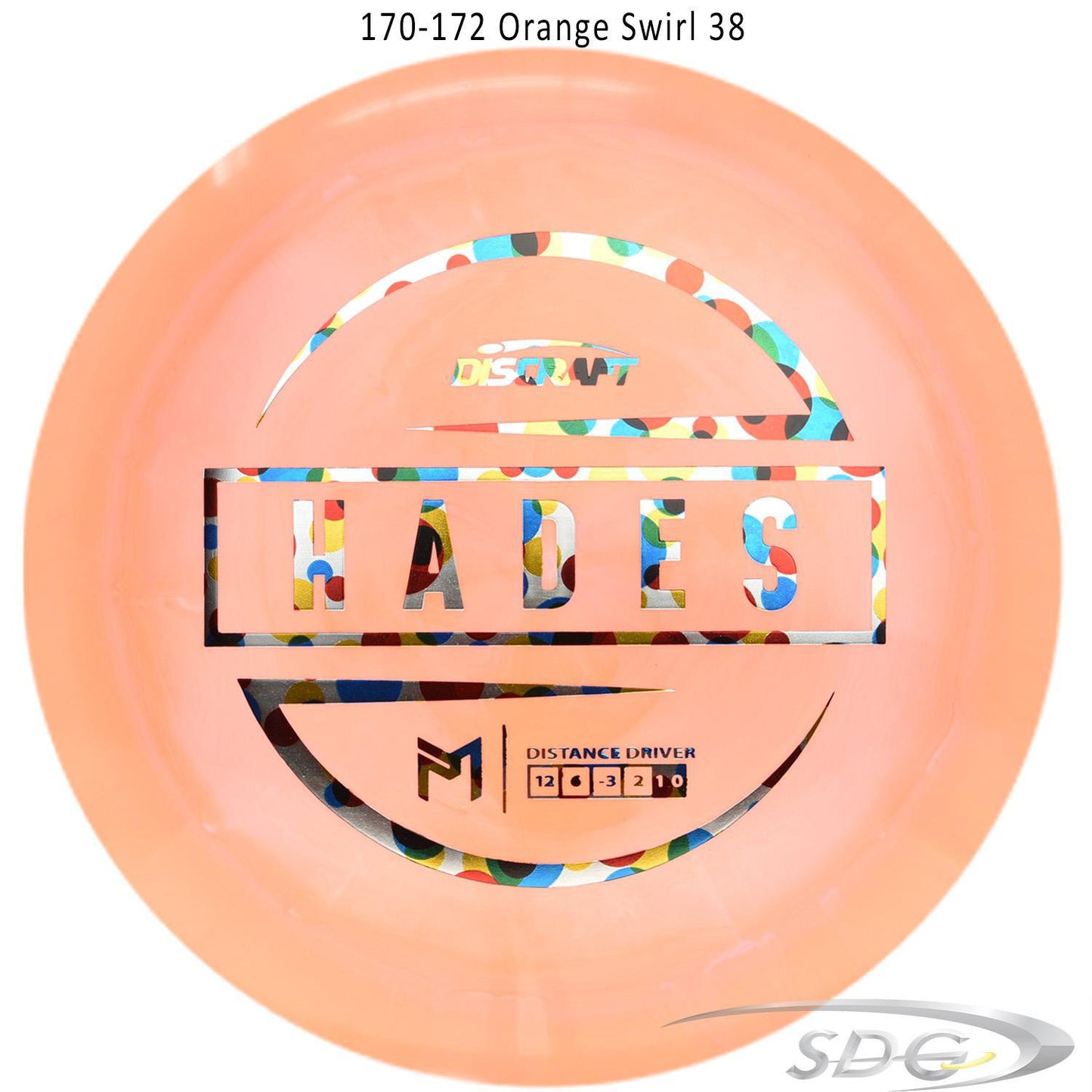 discraft-esp-hades-paul-mcbeth-signature-series-disc-golf-distance-driver 170-172 Orange Swirl 38