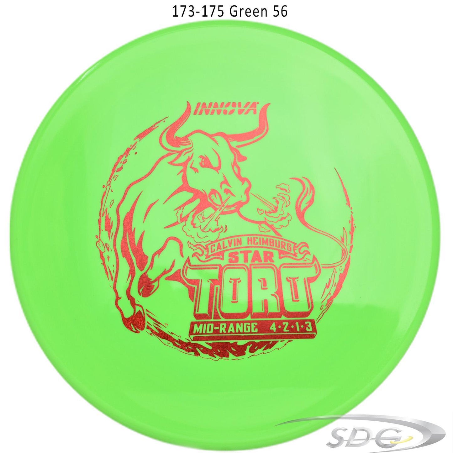 innova-star-toro-calvin-heimburg-signature-disc-golf-mid-range 173-175 Green 56 