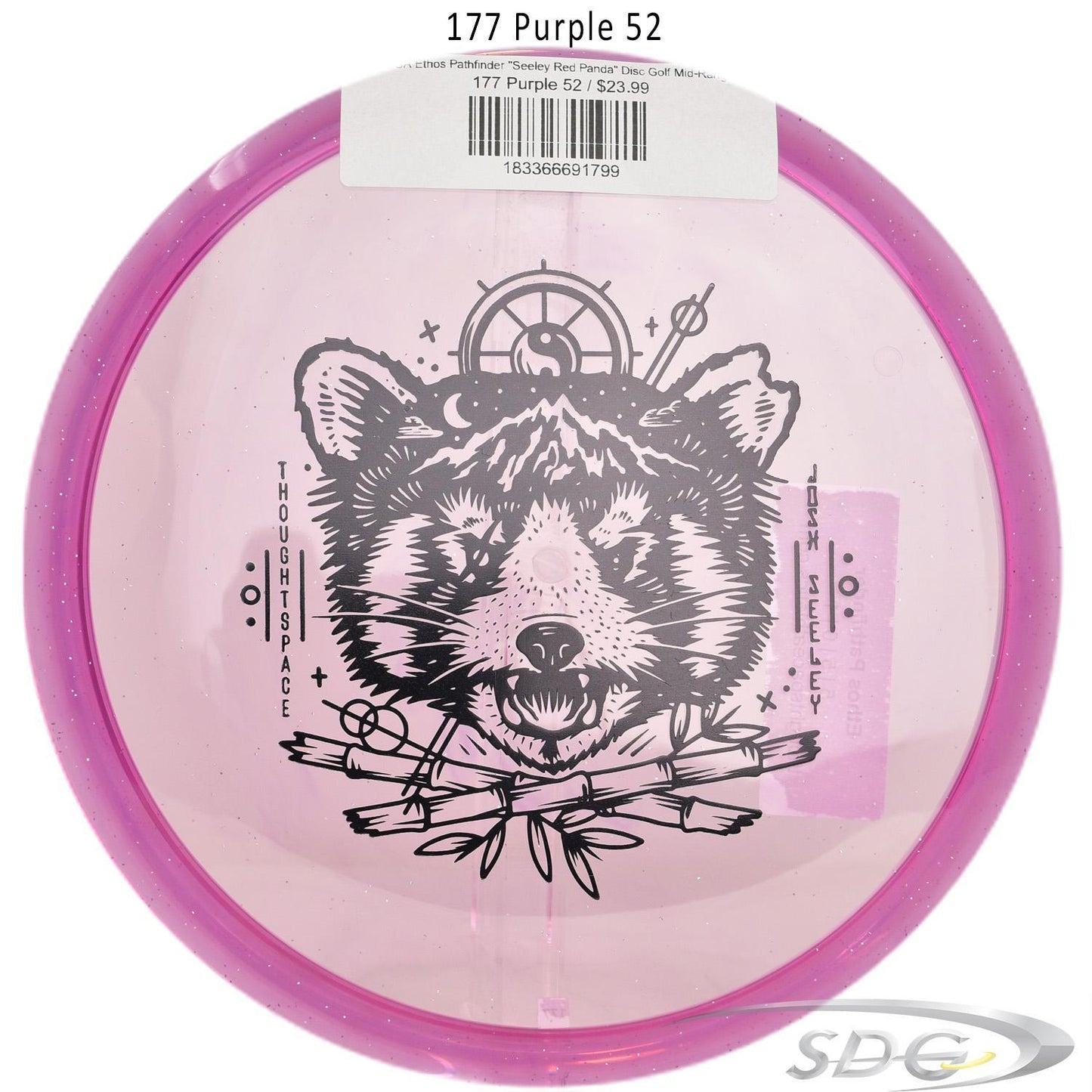 tsa-ethos-pathfinder-seeley-red-panda-disc-golf-mid-range 177 Purple 52 
