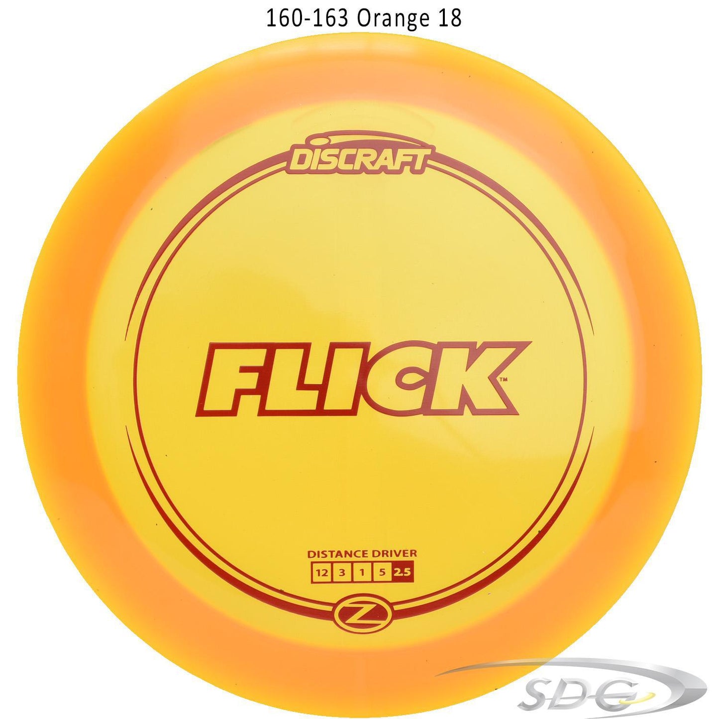 discraft-z-line-flick-disc-golf-distance-driver 160-163 Orange 18
