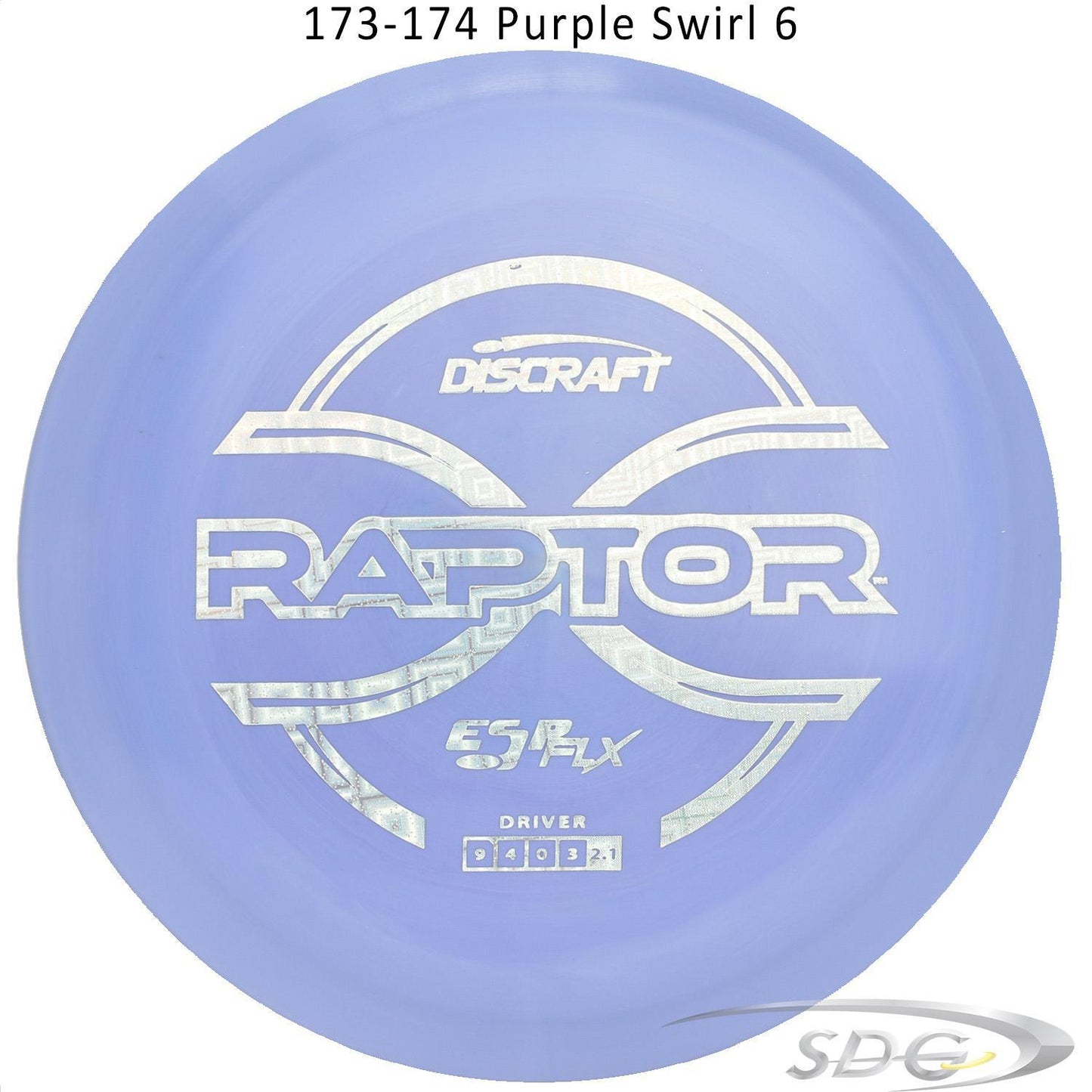 discraft-esp-flx-raptor-disc-golf-distance-driver 173-174 Purple Swirl 6