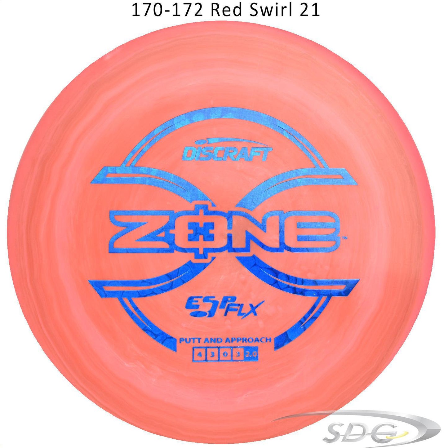 discraft-esp-flx-zone-disc-golf-putter 170-172 Red Swirl 21
