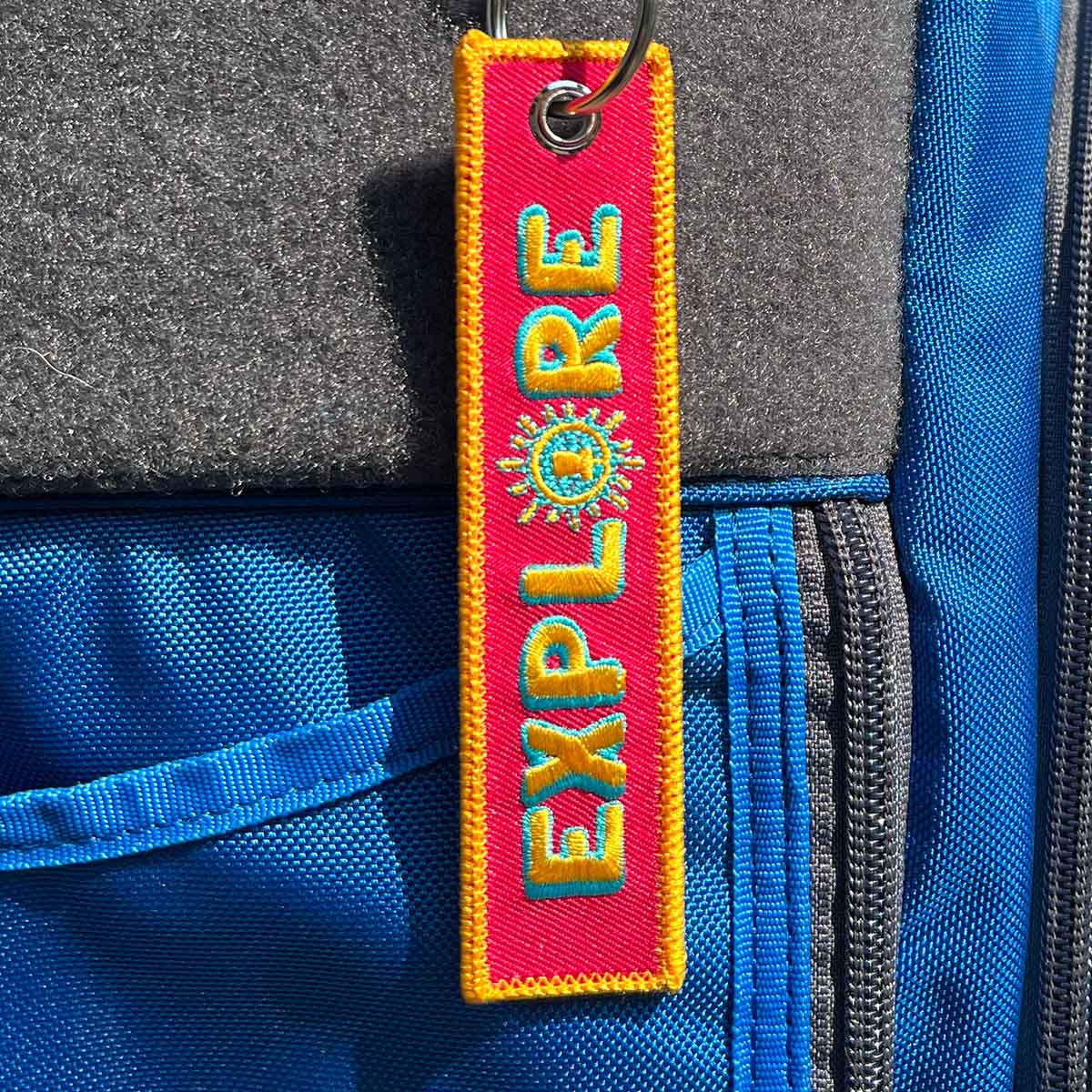 Explore Your World Disc Golf Fabric Keychain®